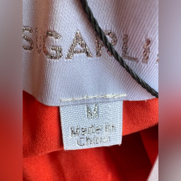 Sugarlips Orange and Blue Floral halter top Jumpsuit NWT M - Picture 5 of 9